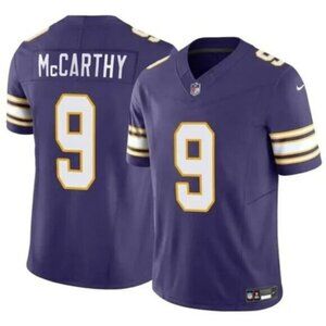 Mens Youths Kids JJ McCarthy Purple Vapor Stitched Jersey